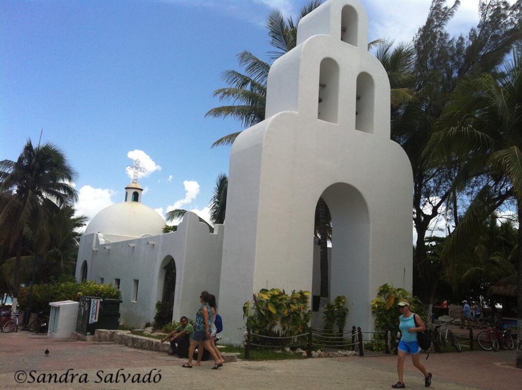 Playa del Carmen church, Riviera Maya, Mexico.